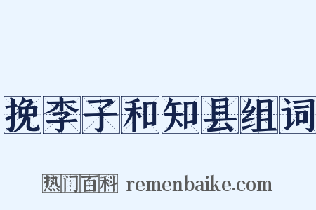 挽李子和知县组词是什么意思的图片